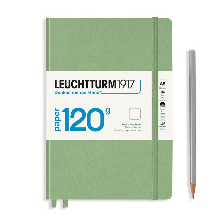 Leuchtturm 1917 A5 Hardcover Notebook 120gsm Plain