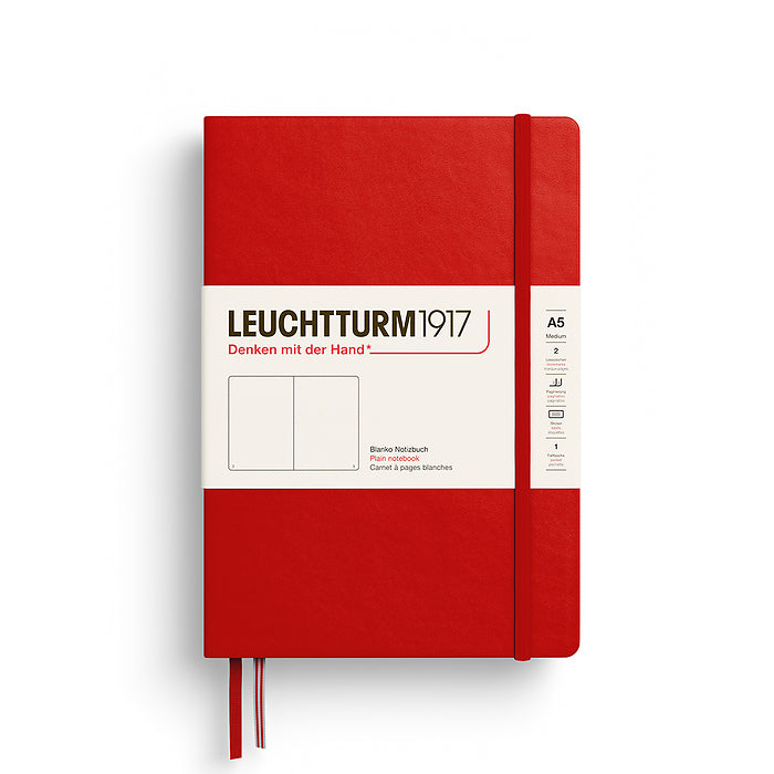 Leuchtturm 1917 A5 Hardcover Notebook Plain Various Colours