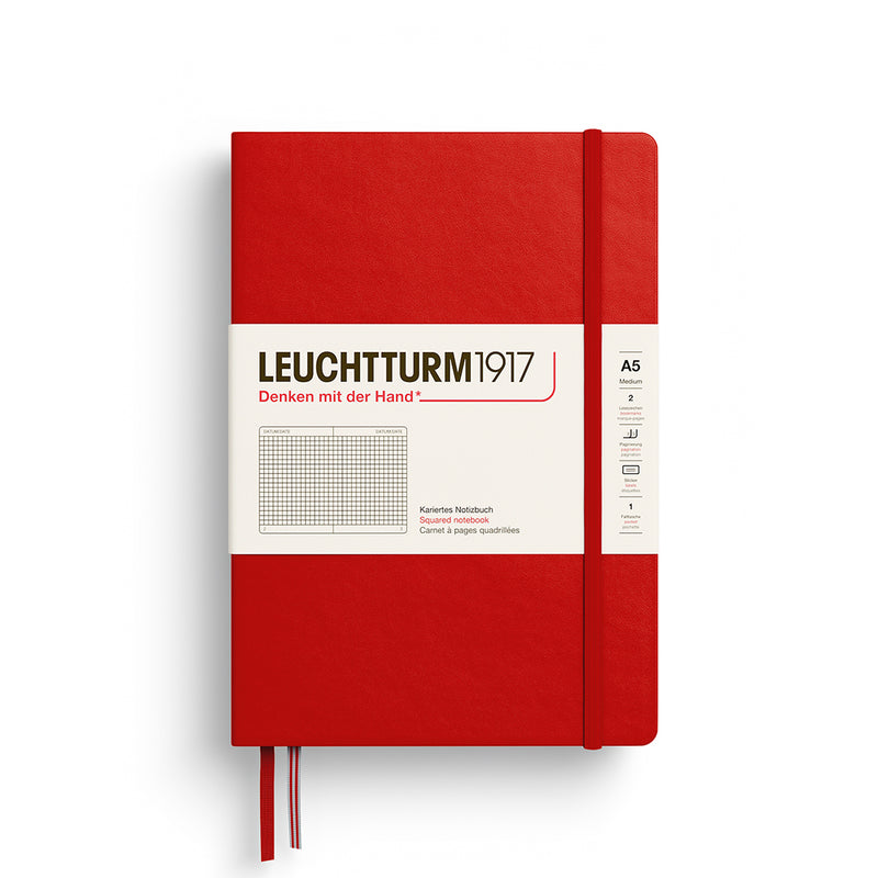 Leuchtturm 1917 A5 Hardcover Notebook Squared Paper