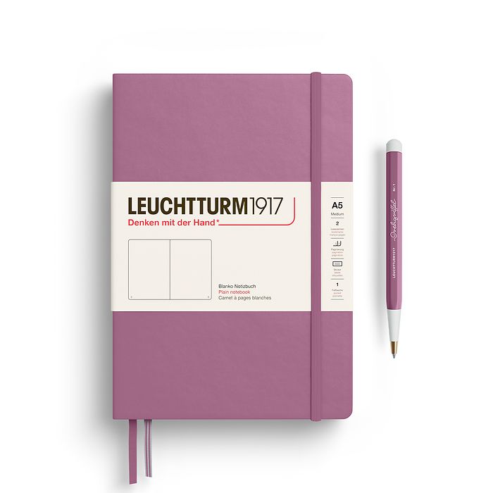 Leuchtturm 1917 A5 Hardcover Notebook Plain Various Colours