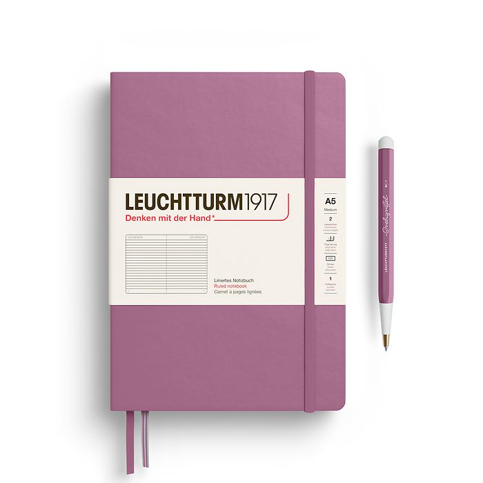 Leuchtturm 1917 A5 Hardcover Notebook Lined Various Colours