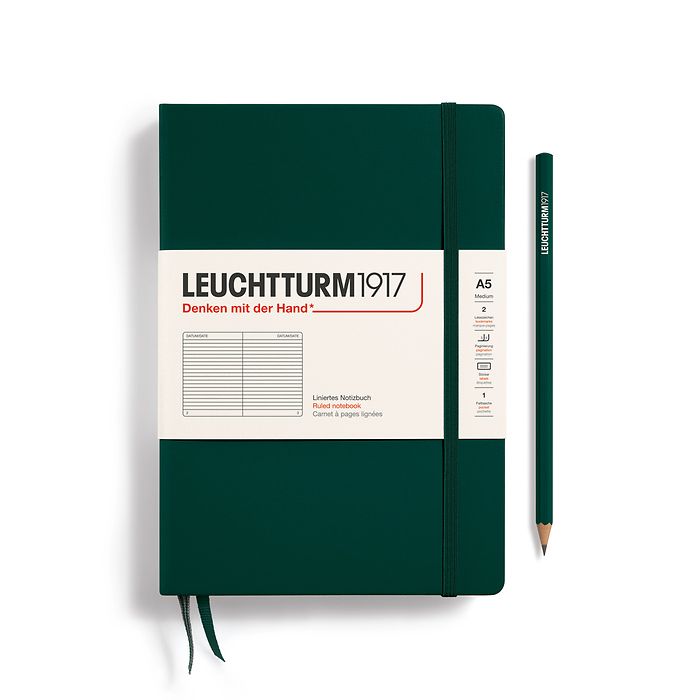 Leuchtturm 1917 A5 Hardcover Notebook Lined Various Colours