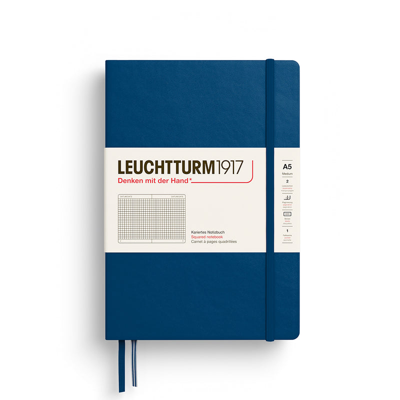 Leuchtturm 1917 A5 Hardcover Notebook Squared Paper