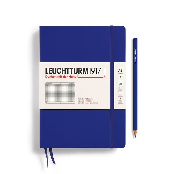 Leuchtturm 1917 A5 Hardcover Notebook Squared Various Colours