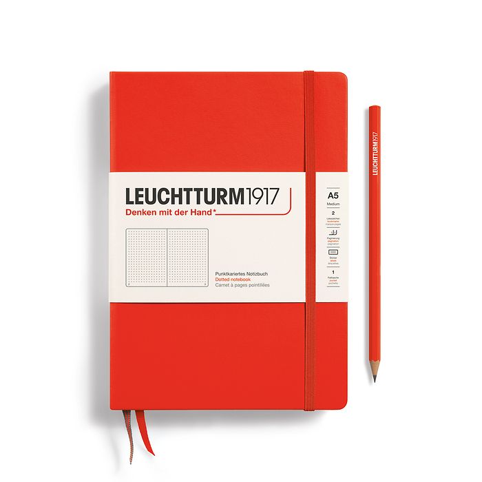 Leuchtturm 1917 A5 Notebook & Drehgriffel Pen Gift Set Lobster Red