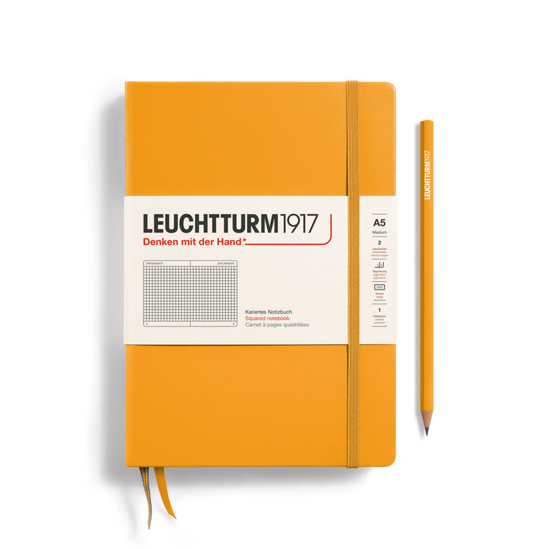 Leuchtturm 1917 A5 Hardcover Notebook Squared Paper