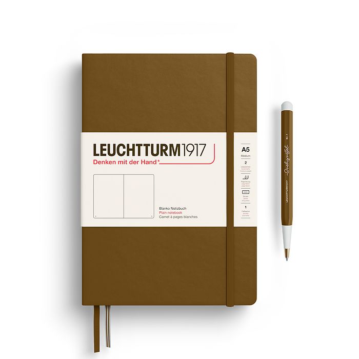 Leuchtturm 1917 A5 Hardcover Notebook Plain Various Colours