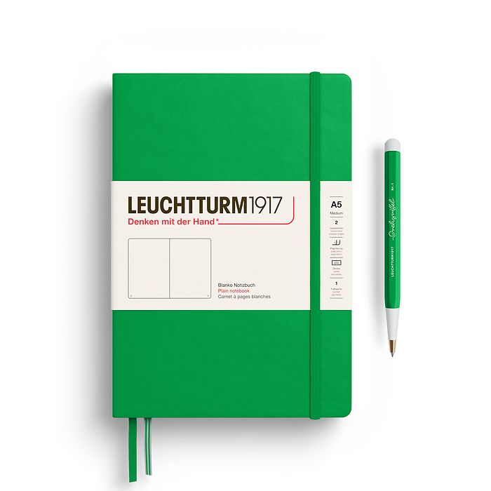 Leuchtturm 1917 A5 Hardcover Notebook Plain Various Colours