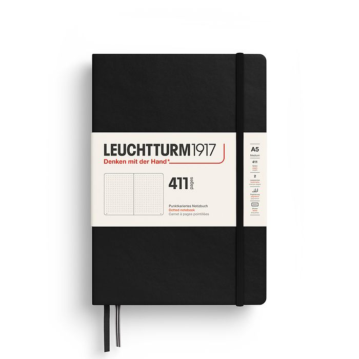 Leuchtturm 1917 A5 411 Page Hardcover Notebook Dot Grid