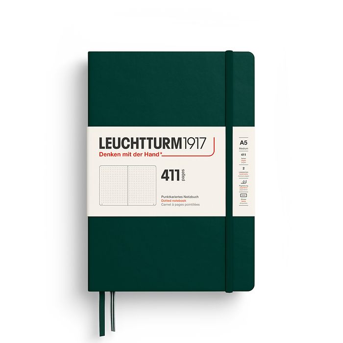 Leuchtturm 1917 A5 411 Page Hardcover Notebook Dot Grid