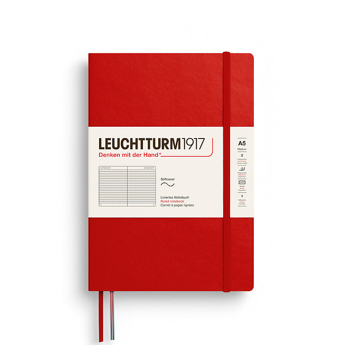 Leuchtturm 1917 A5 Softcover Notebook Lined Various Colours