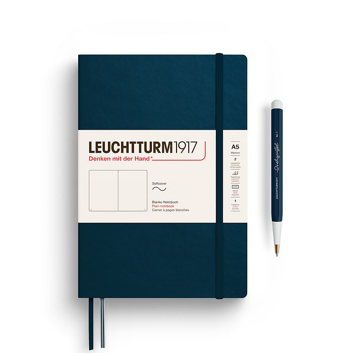 Leuchtturm 1917 A5 Softcover Notebook Plain / Blank Various Colours