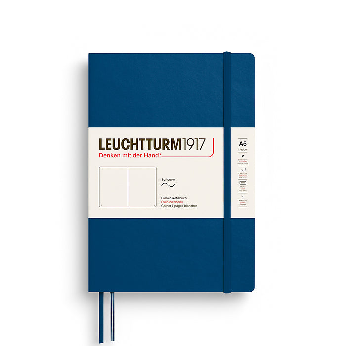 Leuchtturm 1917 A5 Softcover Notebook Plain / Blank Various Colours