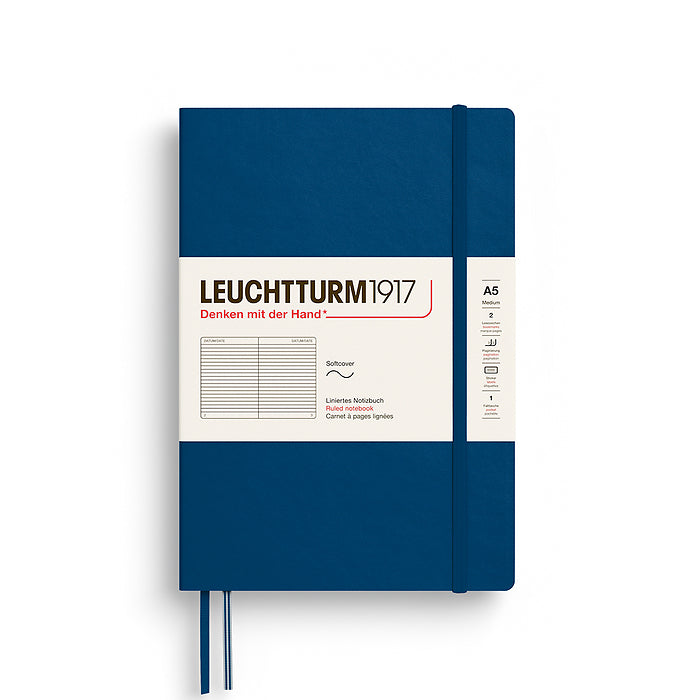 Leuchtturm 1917 A5 Softcover Notebook Lined Various Colours