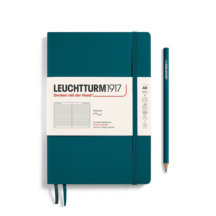 Leuchtturm 1917 A5 Softcover Notebook Lined Various Colours