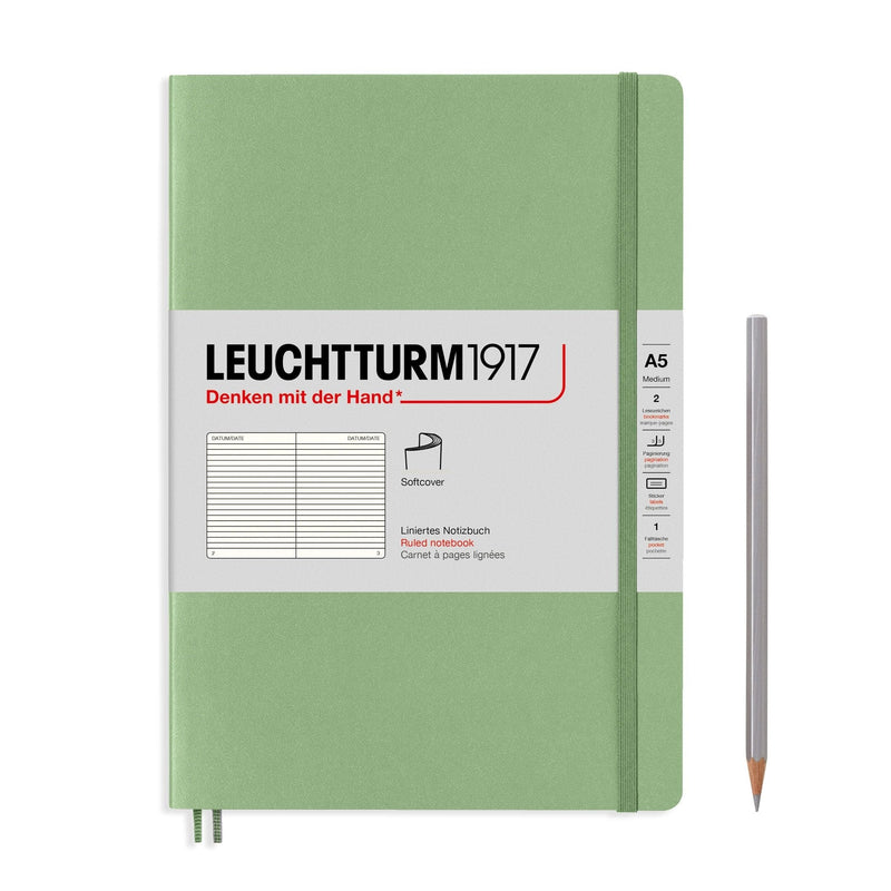 Leuchtturm 1917 A5 Softcover Notebook Lined Various Colours