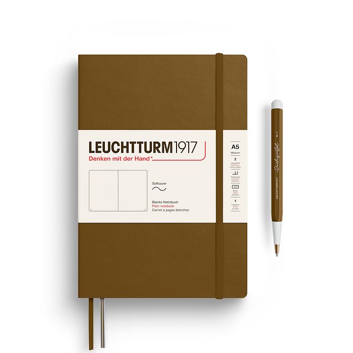 Leuchtturm 1917 A5 Softcover Notebook Plain / Blank Various Colours