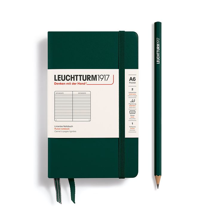 Leuchtturm 1917 A6 Hardcover Notebook Lined, $17.90