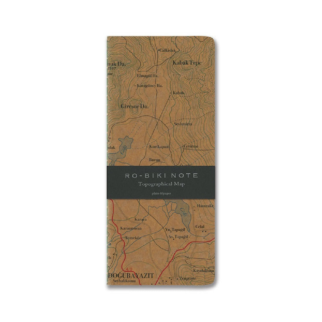 Yamamoto Paper RO-BIKI Topographical Map Notebook - Blank