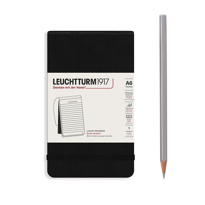 Leuchtturm 1917 A6 Notepad Hardcover Lined