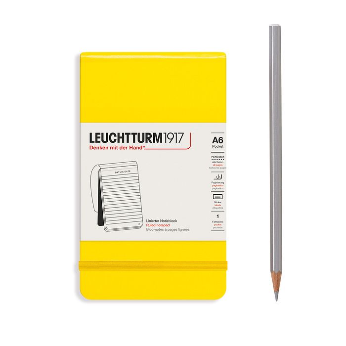 Leuchtturm 1917 A6 Notepad Hardcover Lined