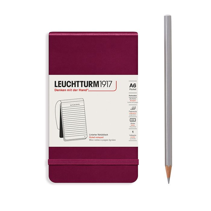 Leuchtturm 1917 A6 Hardcover Notepad Lined