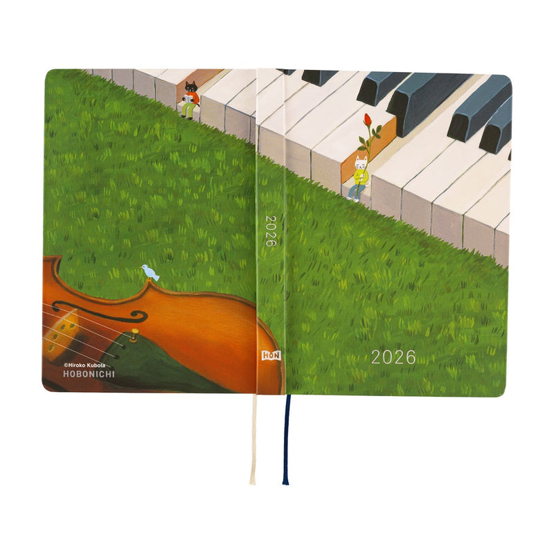 Hobonichi Techo A6 HON 2026 Hiroko Kubota: Waiting on the Chord (January Start)