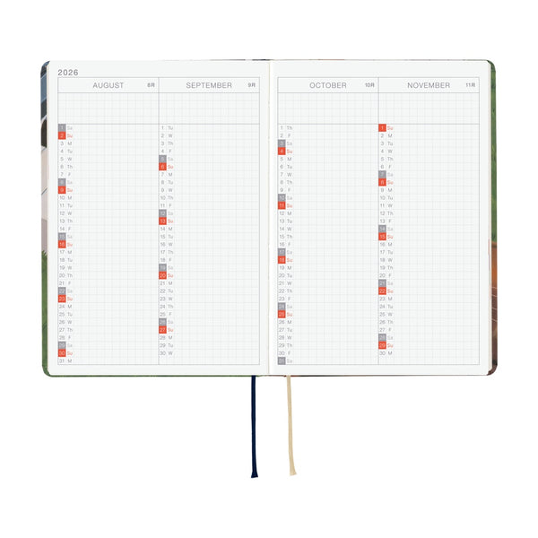 Hobonichi Techo A6 HON 2026 Hiroko Kubota: Waiting on the Chord (January Start)