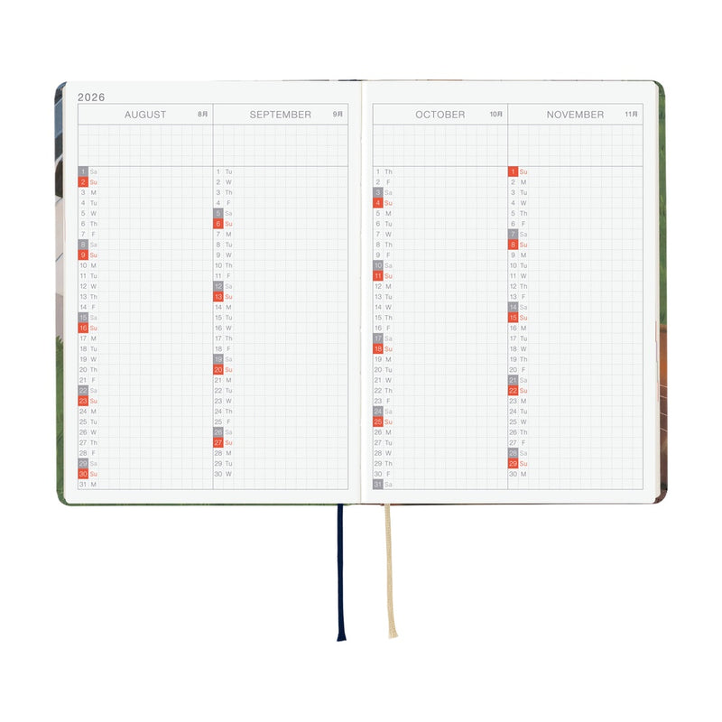 Hobonichi Techo A6 HON 2026 Hiroko Kubota: Waiting on the Chord (January Start)