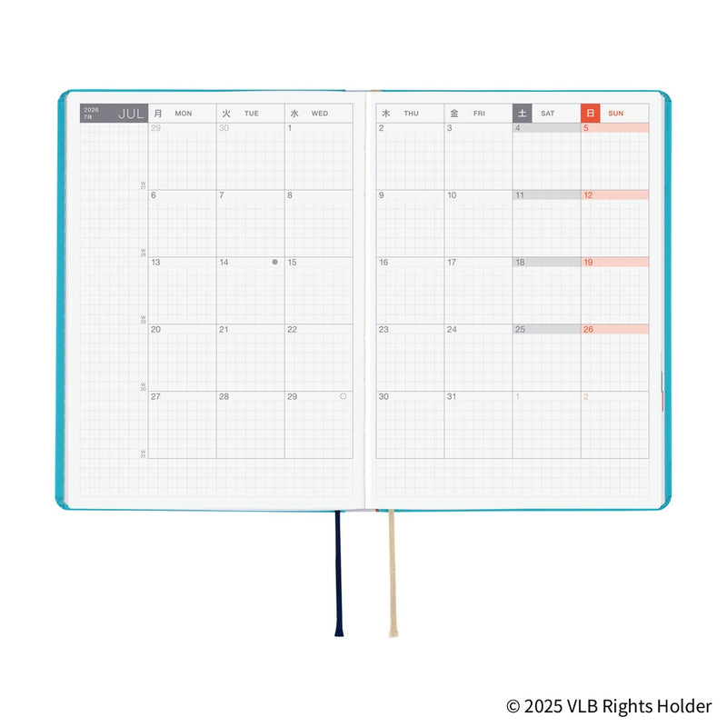 Hobonichi Techo A6 HON 2026 Virginia Lee Burton: The Little House (January Start)