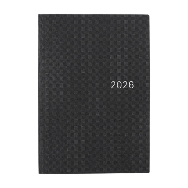 Hobonichi Techo A6 HON 2026 Paper Series: Black Gingham (January Start)