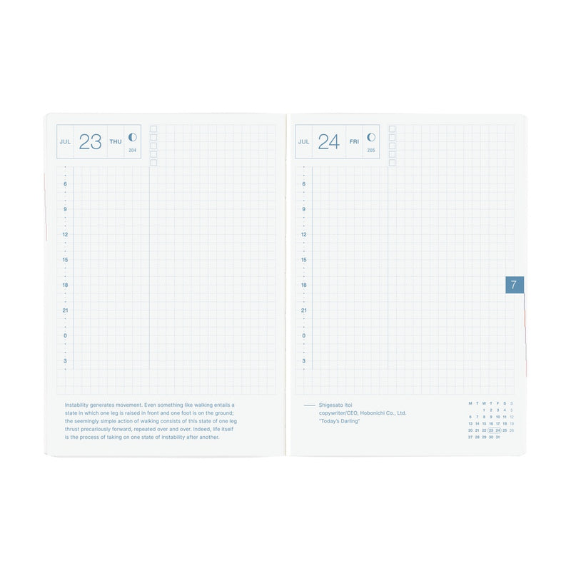 Hobonichi Techo A6 HON 2026 Paper Series: Black Gingham (January Start)