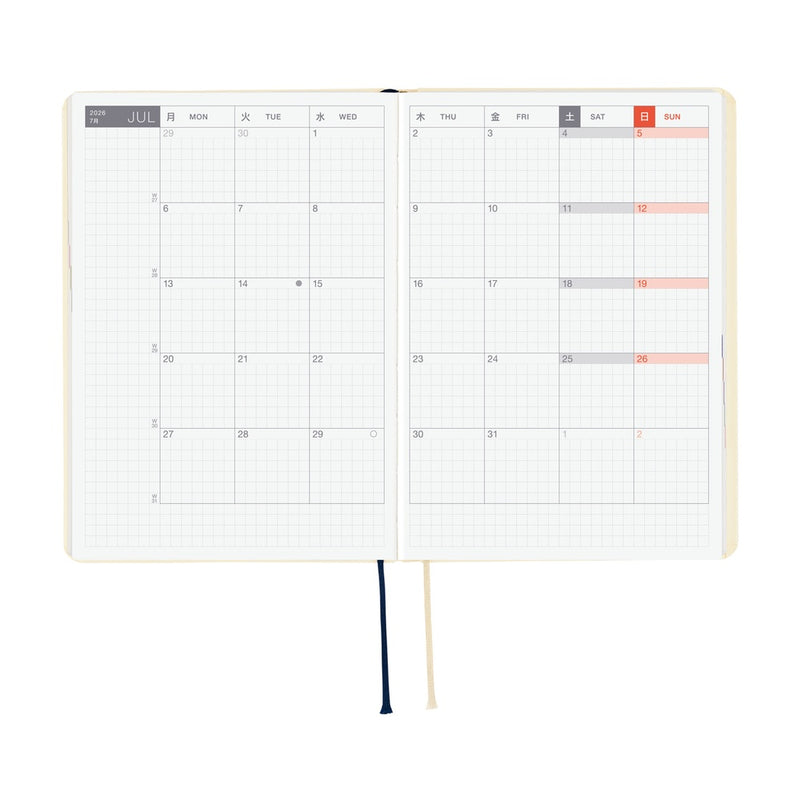 Hobonichi Techo A6 HON 2026 Slash - Ivory (January Start)