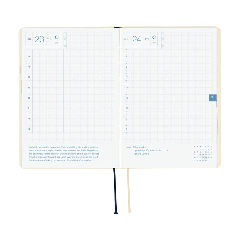 Hobonichi Techo A6 HON 2026 Slash - Ivory (January Start)