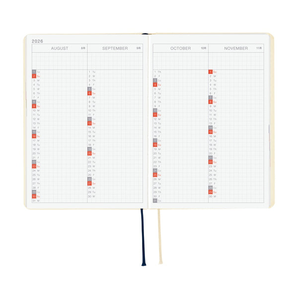 Hobonichi Techo A6 HON 2026 Slash - Ivory (January Start)