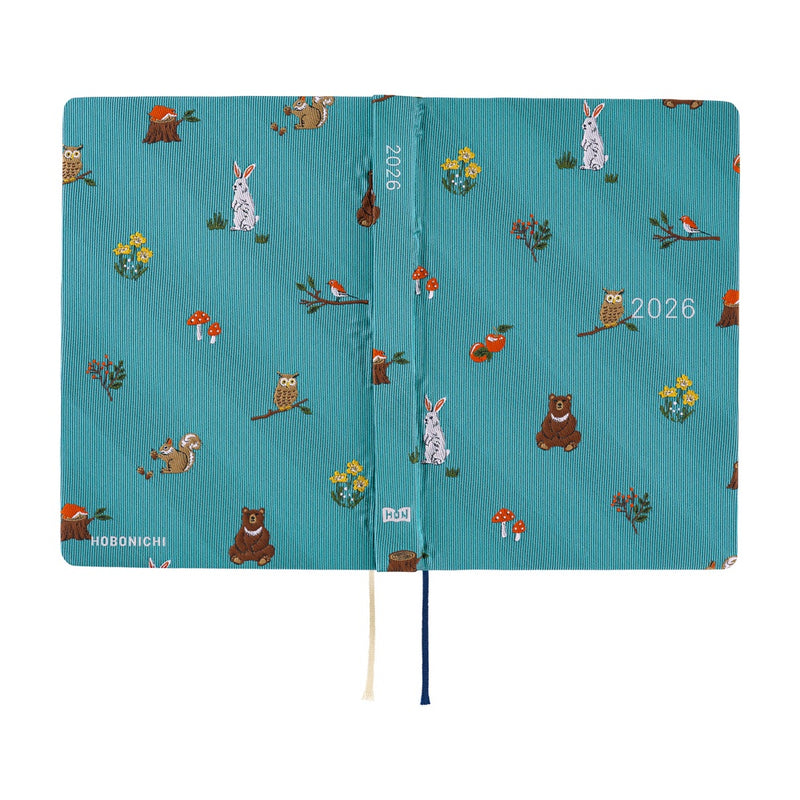 Hobonichi Techo A6 HON 2026 Bow & Tie: In the Forest (January Start)
