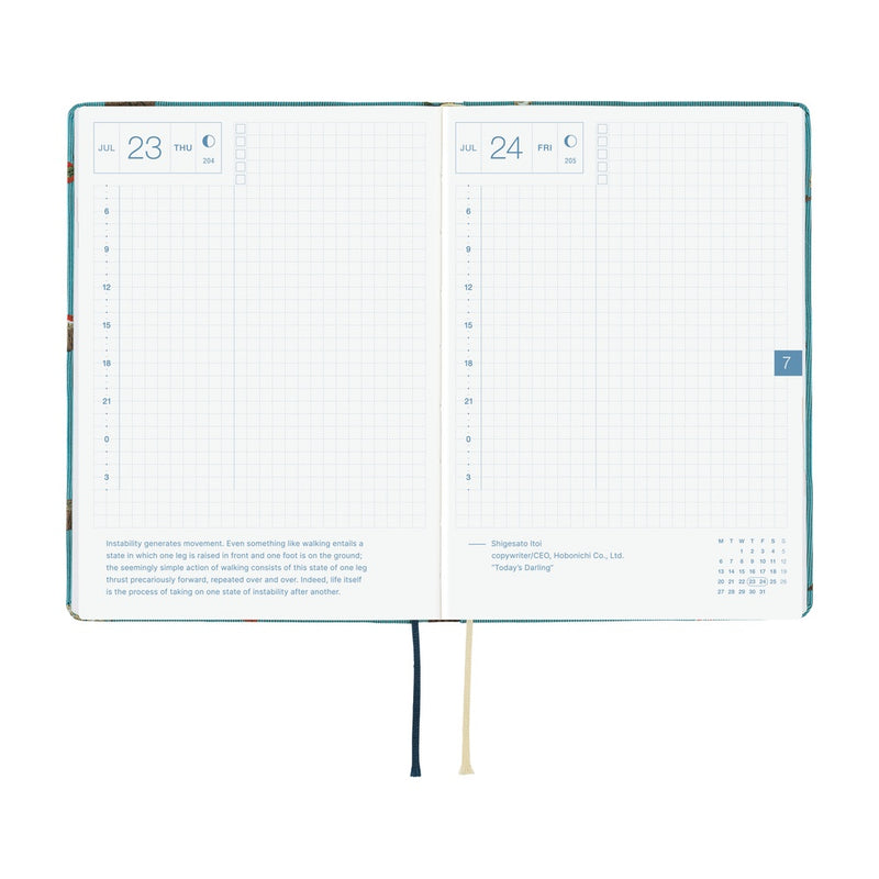 Hobonichi Techo A6 HON 2026 Bow & Tie: In the Forest (January Start)