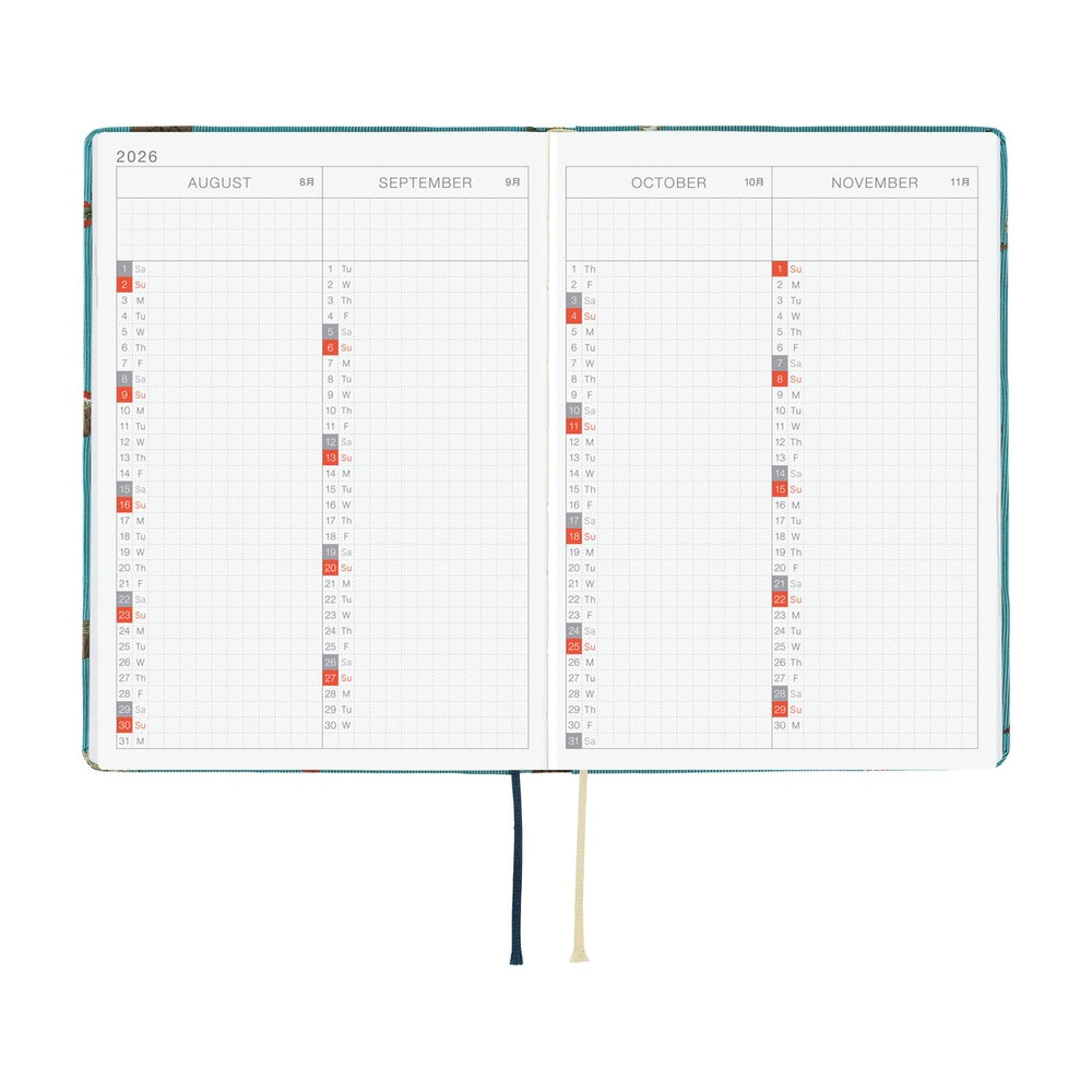 Hobonichi Techo 2026 : Hobonichi HON A6 2026 - English Edition January Start Bow And Tie In The Forest Hobonichi Techo 2026 : Hobonichi HON A6 2026 - English Edition January Start Bow And Tie In The Forest