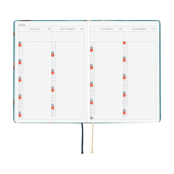 Hobonichi Techo A6 HON 2026 Bow & Tie: In the Forest (January Start)