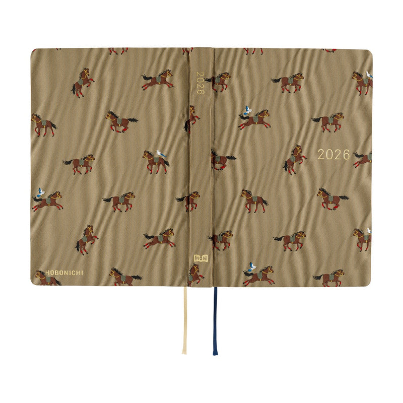 Hobonichi Techo A6 HON 2026 Bow & Tie: Galloping Horses (January Start)