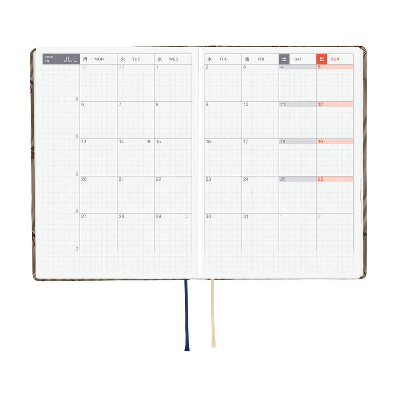 Hobonichi Techo A6 HON 2026 Bow & Tie: Galloping Horses (January Start)