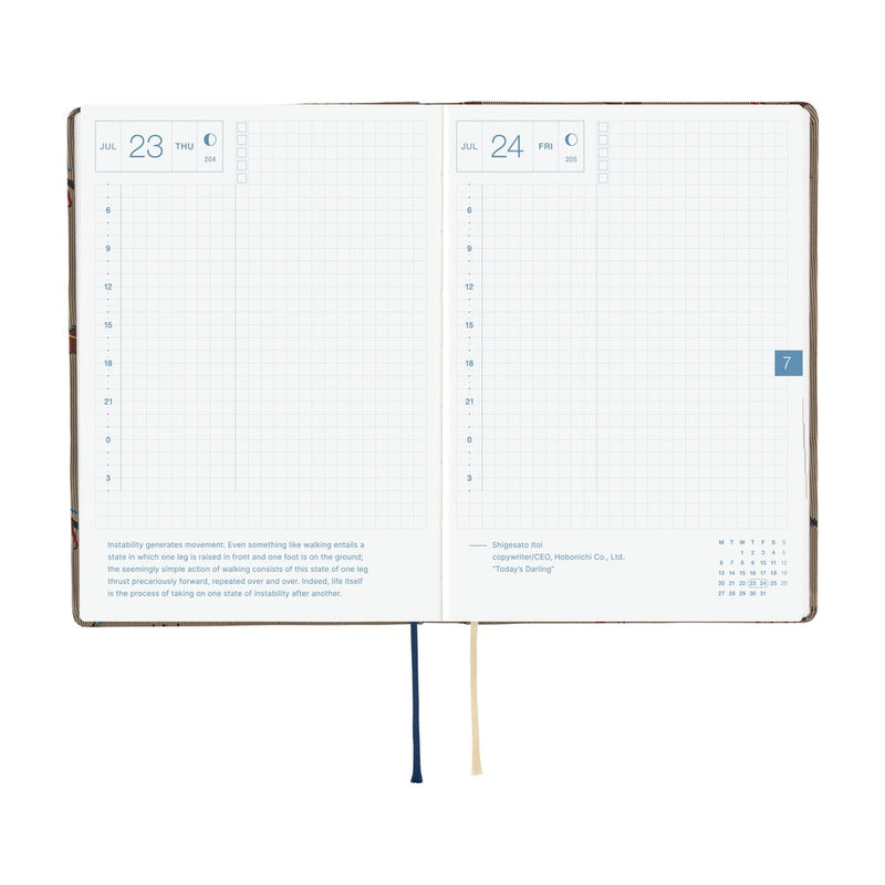 Hobonichi Techo A6 HON 2026 Bow & Tie: Galloping Horses (January Start)