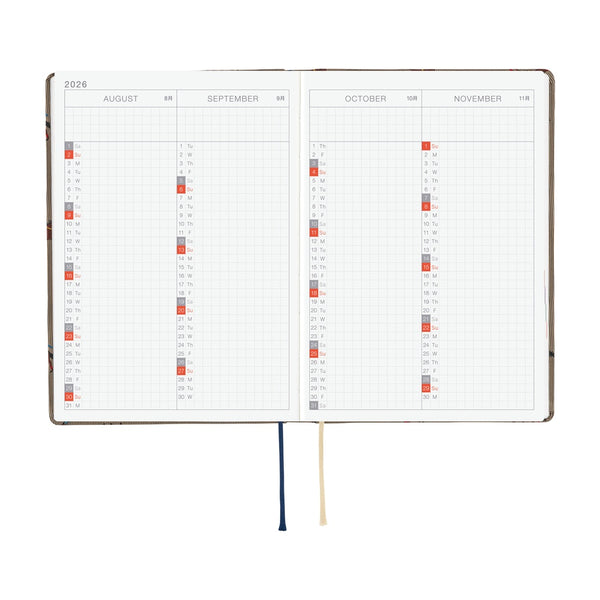 Hobonichi Techo A6 HON 2026 Bow & Tie: Galloping Horses (January Start)