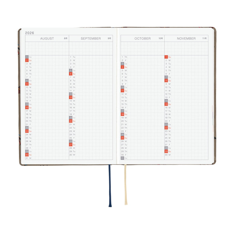 Hobonichi Techo A6 HON 2026 Bow & Tie: Galloping Horses (January Start)