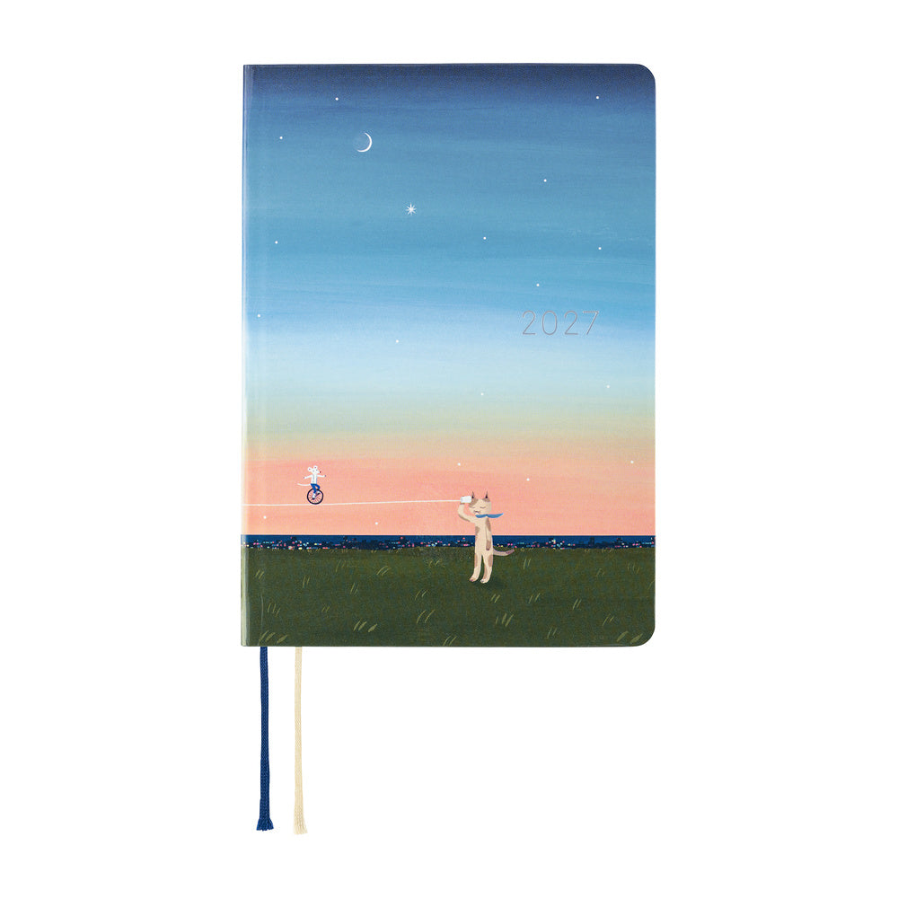 Hobonichi Techo A6 HON 2027 - Hiroko Kubota: String Telephone Until the Moon is Full (January Start)