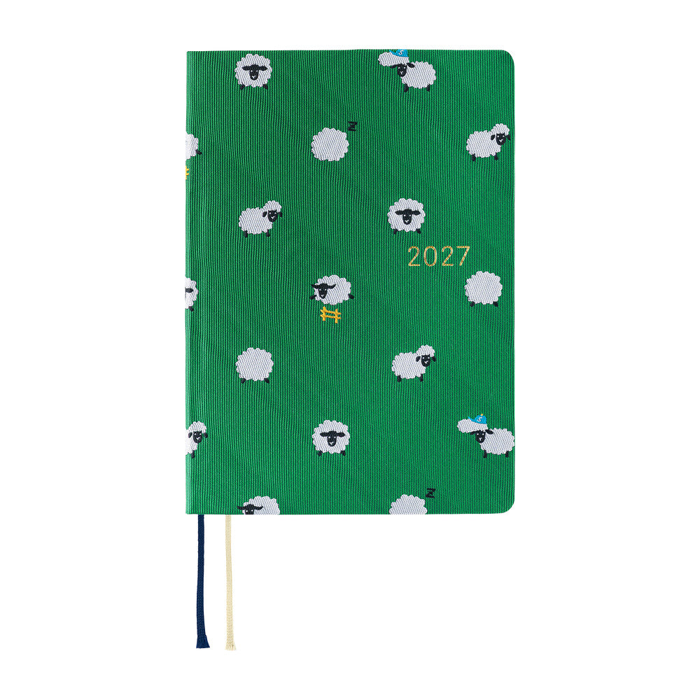 Hobonichi Techo A6 HON 2027 - Bow & Tie: Sheep Sheep Sheep (January Start)