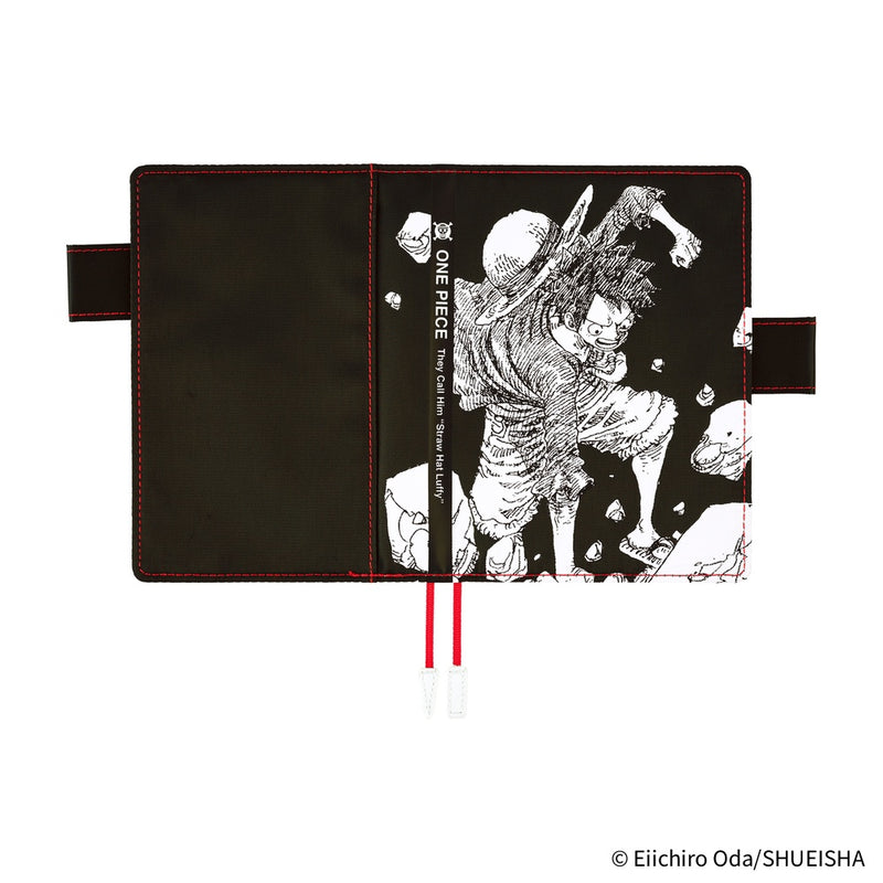 Hobonichi A6 Cover - ONE PIECE magazine: Straw Hat Luffy (Black)