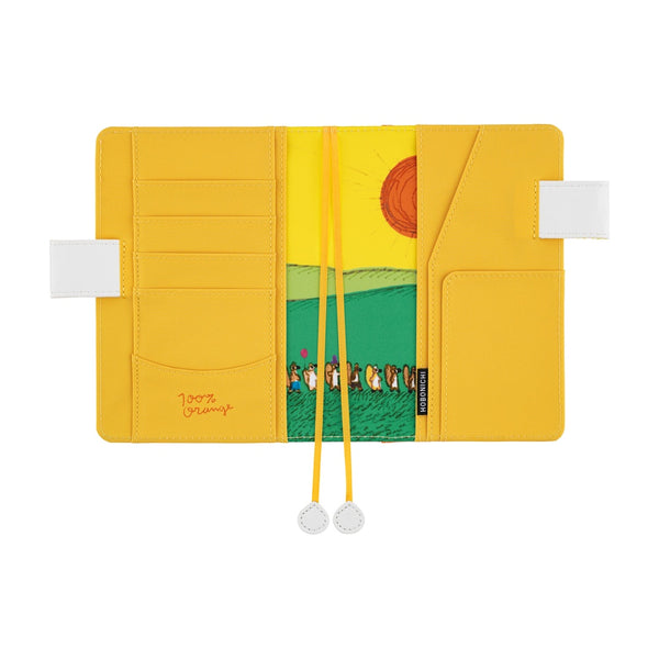Hobonichi A6 Cover - 100%ORANGE: Squirrel Squadron