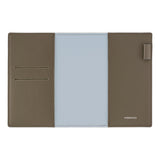 Hobonichi A6 Cover - Leather: Taut (Gray & Light Blue)