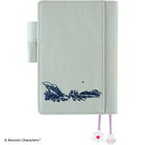 Hobonichi A6 Cover - Moomin: My Yard (Pale Mint)